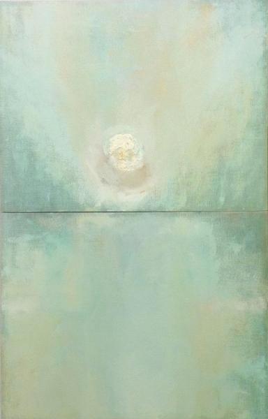 Opa, �l, Jute, Fichte, Lack, 2008, 110 x 170 x 14 cm (zweiteilig)