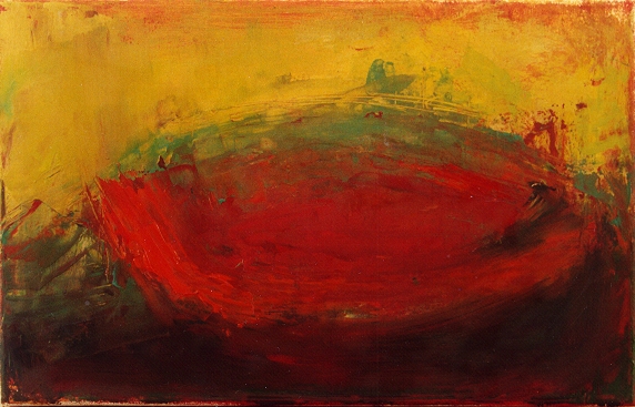 Ohne Titel (b 13), l, Eitempera, Kreidegrund, Nessel, 1997, 28 x 18 x 2 cm