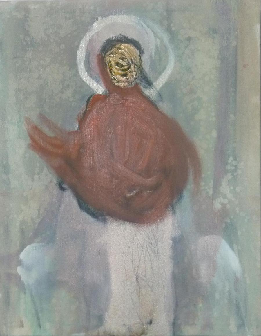 Francis, l, Kohle, Spiritus, Leinwand, 2011, 45 x 57 x 5 cm, Privatsammlung, Kottenheim