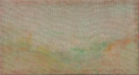 Kleine Landschaft, Öl, Jute, Fichte, Lack, 2004, 50 x 27 x 8 cm, Privatsammlung, Potsdam, (Teilweise entstehen in den Abbildungen Moiré-Effekte. Mehr dazu unter Wikipedia/Moiré-Effekt.)
