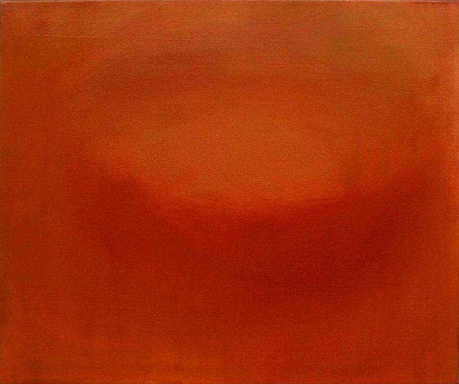 Schale, Eitempera, �l, Nessel, 2001, 60 x 60 x 2 cm