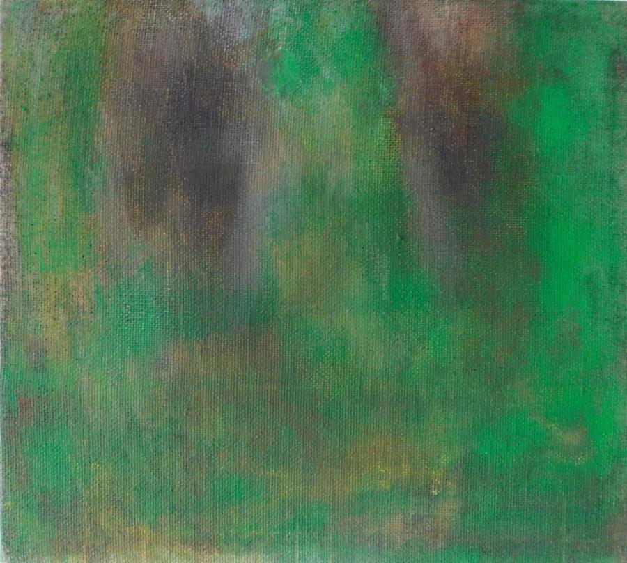 Walt I, Eitempera, Kohle, Jute, Dammar, 2015, 50 x 45 x 5 cm