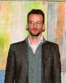 Sebastian Bhm vor seiner Arbeit.